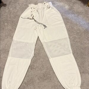 ASOS Kids White Sweatpants with Chain Detail